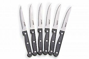 סט 6 סכיני סטייק שחור ארקוסטיל סט 6 סכיני סטייק שחור ארקוסטיל
