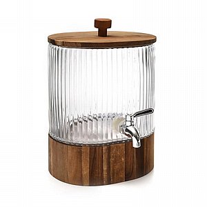 סמובר 4.5 ליטר זכוכית שקופה על בסיס עץ סמובר 4.5 ליטר זכוכית שקופה על בסיס עץ